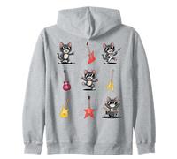 Rock and Roll Rock Cat Band Funny Cat Band Guitare Garçon Fille Enfant Sweat à Capuche