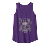 Rock and Roll Skull Casual Graphic for Women Débardeur