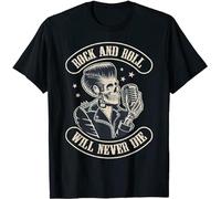 Rock and Roll Will Never Die 1977 Hard Rocker Rock & Roll Mens T Shirt 100% Cotton Black XXL