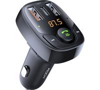 ROCK B301 Émetteur FM Bluetooth 5.0 double USB+PD, chargeur automatique, support de carte TF/U-drive [noir]