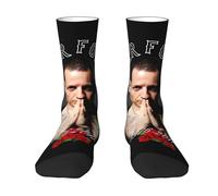 Rock Band Chester Singer Bennington Chaussettes Mi-Mollet - Couleur Contrastée - Collection Groupe Rock - Style Vintage Années 2000 - Nu Metal - Cadeau Original pour Fan de Musique (1 Paire)