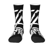 Rock Band Chester Singer Bennington Chaussettes Mi-Mollet - Couleur Contrastée - Collection Groupe Rock - Style Vintage Années 2000 - Nu Metal - Cadeau Original pour Fan de Musique (1 Paire)