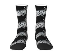 Rock Band Chester Singer Bennington Chaussettes Mi-Mollet - Couleur Contrastée - Collection Groupe Rock - Style Vintage Années 2000 - Nu Metal - Cadeau Original pour Fan de Musique (1 Paire)