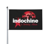 Rock Band Drapeau Double Face 3x5FT - Polyester Résistant with Metal Grommets- Fan Groupe de Rock Français - Décoration Extérieure et Intérieure - Cadeau Musique Rock