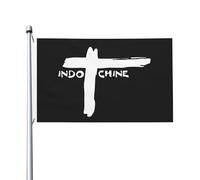 Rock Band Drapeau Double Face 3x5FT - Polyester Résistant with Metal Grommets- Fan Groupe de Rock Français - Décoration Extérieure et Intérieure - Cadeau Musique Rock