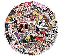 Rock Band Lot de 50 autocollants en vinyle imperméable pour ordinateur portable, vélo, skateboard, bagages, voiture, graffiti