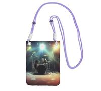 Rock Band Stage Sac à bandoulière pour téléphone portable et femme - Étanche - Mini sac à main pour téléphone portable - Petit sac à bandoulière avec sangle réglable - Pochette de voyage pour