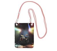 Rock Band Stage Sac à bandoulière résistant à l'eau de grande capacité avec sangle réglable, sac à bandoulière compact en polyester, rose, Taille unique