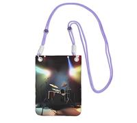 Rock Band Stage Sac à bandoulière résistant à l'eau de grande capacité avec sangle réglable, sac à bandoulière compact en polyester, violet, Taille unique