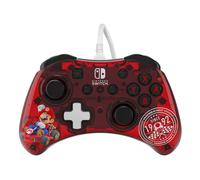 Rock Candy: Mario Punch Rouge, Translucide USB Manette de jeu Analogique/Numérique Nintendo Switch, Nintendo Switch Lite, Nintendo Switch OLED