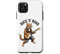 Rock Cat Guitare électrique Roar Graphic Cool Music Animal Art Coque pour iPhone 11 Pro Max