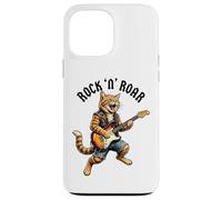 Rock Cat Guitare électrique Roar Graphic Cool Music Animal Art Coque pour iPhone 13 Pro Max