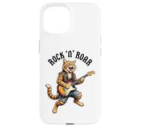 Rock Cat Guitare électrique Roar Graphic Cool Music Animal Art Coque pour iPhone 15