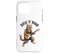 Rock Cat Guitare électrique Roar Graphic Cool Music Animal Art Coque pour iPhone 16 Pro Max