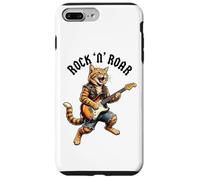 Rock Cat Guitare électrique Roar Graphic Cool Music Animal Art Coque pour iPhone 7 Plus/8 Plus