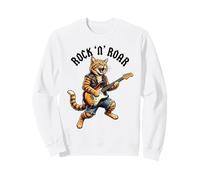 Rock Cat Guitare électrique Roar Graphic Cool Music Animal Art Sweatshirt
