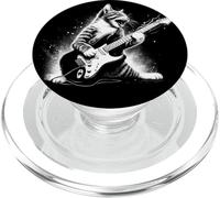 Rock Cat Jouant de la Guitare Chat Drôle PopSockets PopGrip pour MagSafe