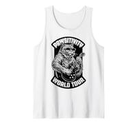 Rock Cat Jouant de la Guitare électrique Funny Guitarist World Tour Débardeur