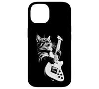 Rock Cat Playing Guitar - Funny Guitar Cat Coque pour iPhone 14