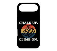 Rock Climbing Bouldering Chalk Up Climb on Retro Sunset Coque pour iPhone Air