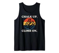Rock Climbing Bouldering Chalk Up Climb on Retro Sunset Débardeur