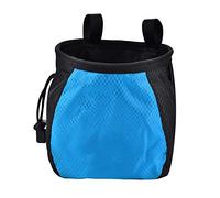 Rock Climbing Chalk Bag Powder Pouch Durable Anti Skid Grip Enhancer for Outdoor Gym Training Climbers Polyester Red Blue 16x12x8cm (Bleue)