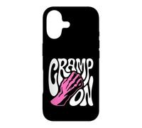 Rock Climbing Cramp on Bouldering Climber Pun Coque pour iPhone 17