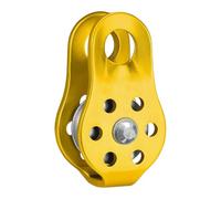 Rock Climbing Pulley - Aluminum Rappelling Gear, Single Sheave Fixed Eye, Efficient Rope Runner | Minimized Frame Construction, Outdoor Survival Tool High Altitude Traverse Training Cargo Lifting