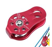 Rock Climbing Pulley - Aluminum Rappelling Gear, Single Sheave Fixed Eye, Efficient Rope Runner | Minimized Frame Construction, Outdoor Survival Tool High Altitude Traverse Training Cargo Lifting