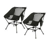 ROCK CLOUD Lot de 2 chaises de camping portables ultra légères et pliantes compactes pour camping, randonnée, pelouse, plage, sports de plage, noir
