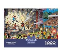 Rock Concert Mosh Pit Madness Puzzle en Bois Imperméable Puzzles De 1000 Pièces pour Adultes Impossible Jeux De Stimulants