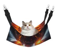 Rock Concert Stage Hamac pour chat à suspendre dans une cage - Hamac doux pour animal domestique avec sangles réglables et crochets en métal - Lit réversible double face à suspendre - Hamac de