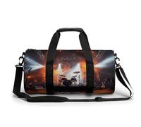 Rock Concert Stage Sport Gym Sac de voyage pour homme et femme avec compartiment à chaussures, poche humide, style 45 cm/22,9 cm/22,9 cm, Style :, 17.7in/9in/9in