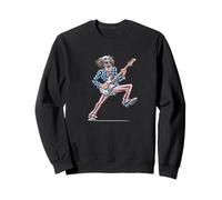 Rock Cool dans des Couleurs patriotiques pour Les Amateurs de Guitare Sweatshirt