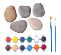 Rock Craft Kit, Rock Painting Art Kit,Fournitures d'art pour enfants - Fournitures d'art, Kit de décoration de roche pour enfants Pierre naturelle pour la créativité et l'expression