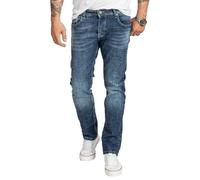 Rock Creek Jean stretch pour homme coupe classique délavé tailles W29 à W44, 30W x 32L