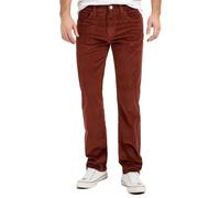 Rock Creek Pantalon en velours côtelé pour homme, coupe droite H-399, rouge bordeaux, 38W / 34L