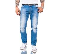 Rock Creek - RC-2091 - Jean pour homme - Coupe droite - Bleu, Bleu clair - RC-3101, 36W x 36L