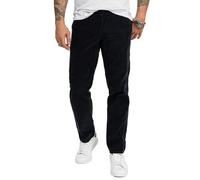 Rock Creek RC-2156 Pantalon chino en velours côtelé pour homme - Coupe droite - Pantalon de loisirs robuste - Longueurs classiques disponibles, Noir , 38W / 32L