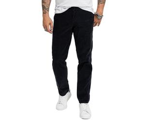 Rock Creek RC-2156 Pantalon chino en velours côtelé pour homme - Coupe droite - Pantalon de loisirs robuste - Longueurs classiques disponibles, Noir , 38W / 32L