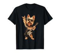 Rock Dog Yorkshire Terrier Cool Pet Graphique ludique Vibrant T-Shirt
