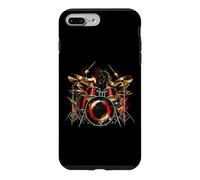 Rock Drummer Red Drum Kit Percussion Musique Concert scène Coque pour iPhone 7 Plus/8 Plus