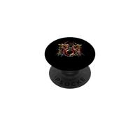 Rock Drummer Red Drum Kit Percussion Musique Concert scène PopSockets PopGrip Adhésif