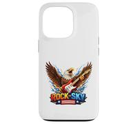 Rock Eagle Guitare Musique Patriotique Freedom Design Coque pour iPhone 13 Pro