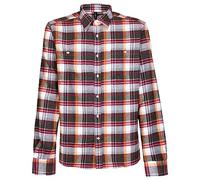 Rock Experience REMS00201 RE.CANAZEI Man T-Shirt Unisex Check Marshmallow+ Sycamore L