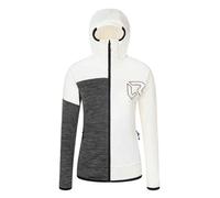 Rock Experience REWC02301-C520 Kobra Hoodie FZ Woman Fleece Sweatshirt Femme 0006 Marshmallow+O014 Grey mélangé XS