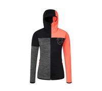Rock Experience REWC02301-W977 Kobra Hoodie FZ Woman Fleece Sweatshirt Femme 0208 Caviar+2151 Fiery Coral+O014 Grey Melange XS