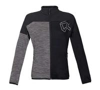 Rock Experience REWC02331 Kobra Mock Neck FZ Sweatshirt Women's 0208(Caviar)+O014(Grey Melange) M