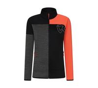 Rock Experience REWC02331-W977 Kobra Mock Neck FZ Woman Fleece Sweatshirt Femme 0208 Caviar+2151 Fiery Coral+O014 Grey Melange M