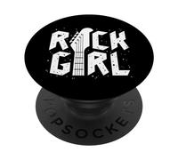 Rock Girls Rock N' Roll Music Illustration Outfit Graphic PopSockets PopGrip Adhésif
